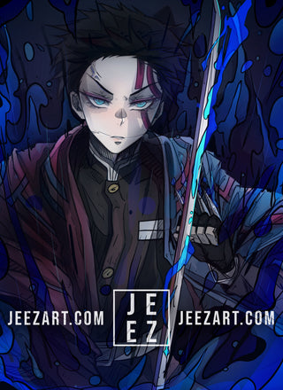 Akaza as Hashira Print