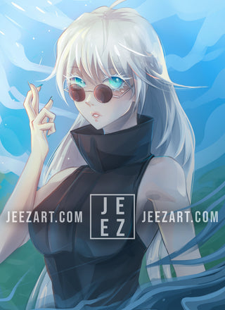 Genderbent Gojou Print ♾♀