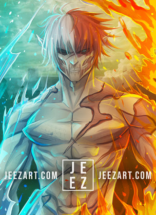 Todoroki as a Titan Print