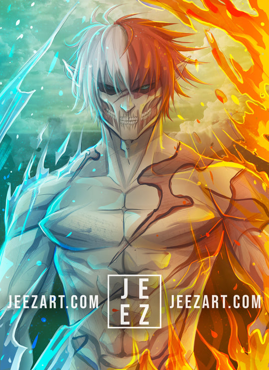 Todoroki as a Titan Print