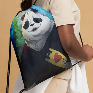 JJK Panda Drawstring Bag