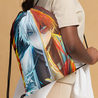 Todoroki as a Demon Slayer Drawstring bag