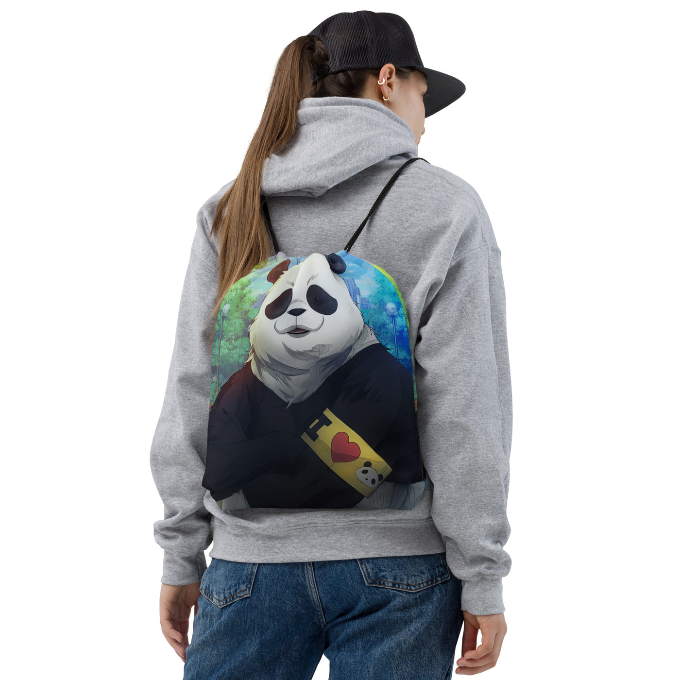 JJK Panda Drawstring Bag