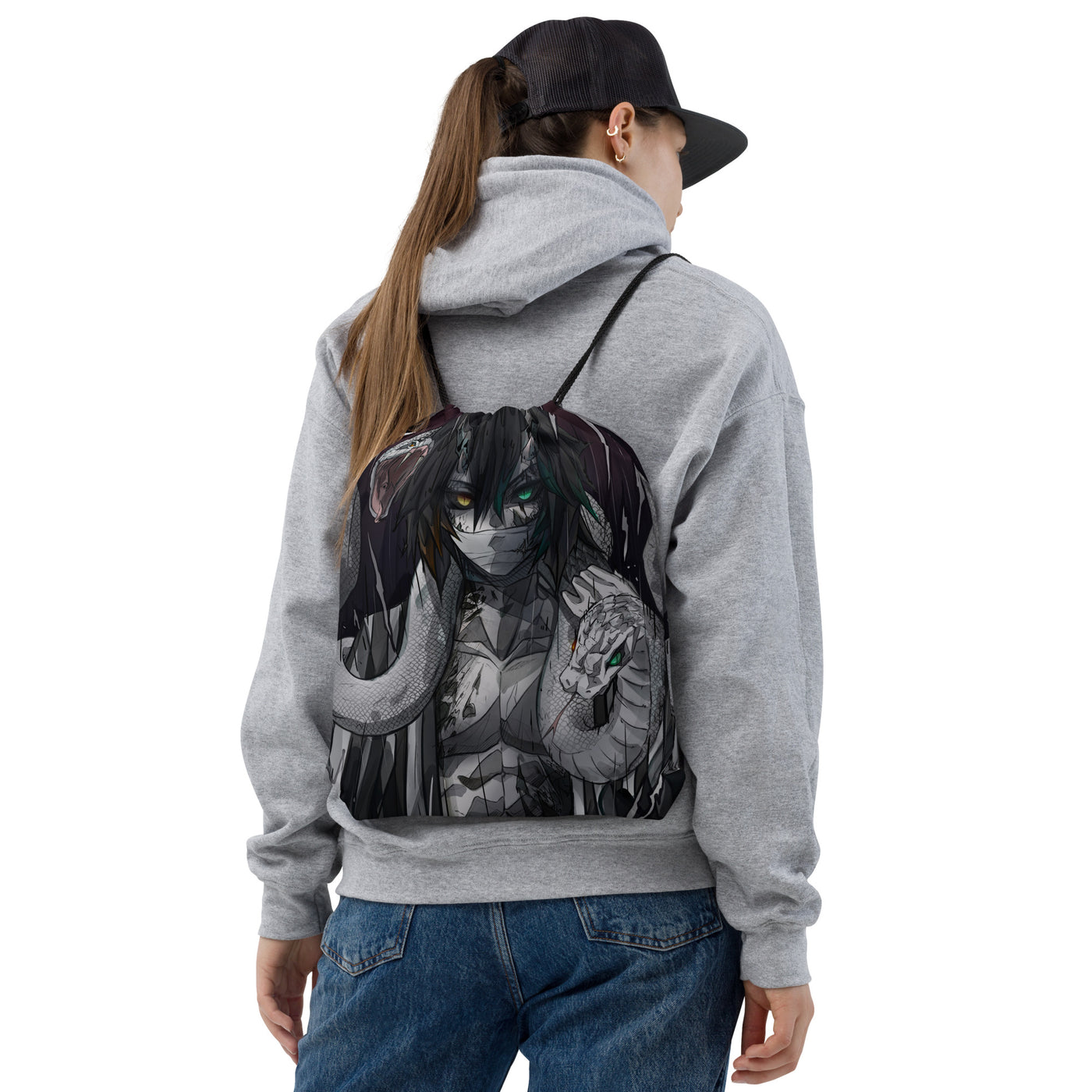 Demon Obanai Drawstring Bag