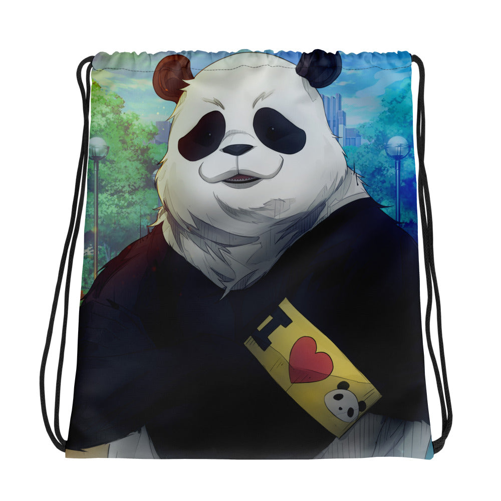 JJK Panda Drawstring Bag