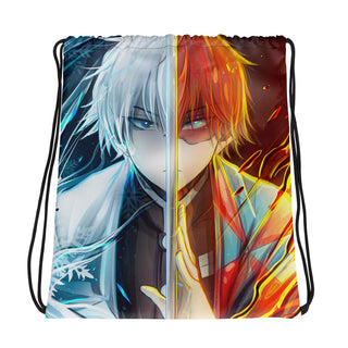 Todoroki as a Demon Slayer Drawstring bag