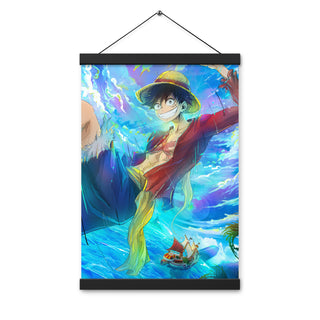 Luffy One Piece Poster with hangers