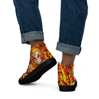 Flame Hashira Rengoku Men’s high top shoes