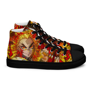 Flame Hashira Rengoku Men’s high top shoes