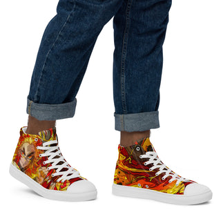 Flame Hashira Rengoku Men’s high top shoes