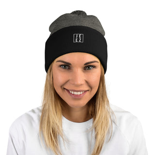 Jeez Logo Pom-Pom Beanie