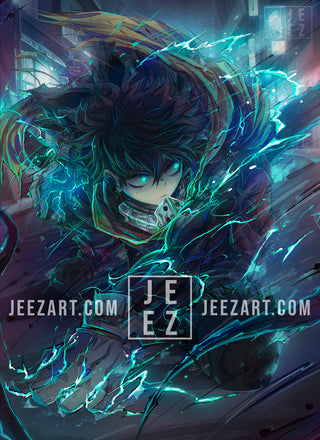 Deku Vigilante MY HERO ACADEMIA Print ⚡🌧️