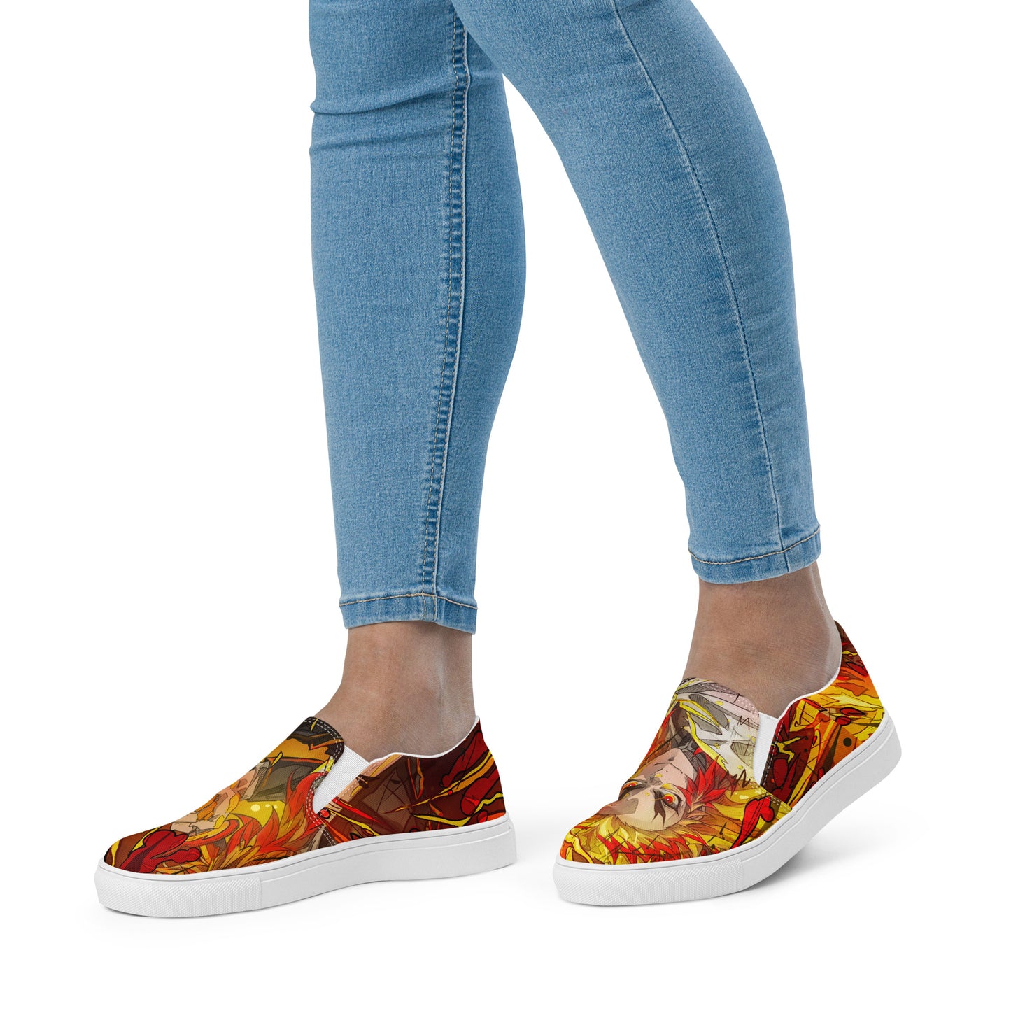 Flame Hashira Rengoku Women’s slip-on shoes