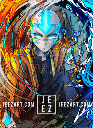 Ultimate Demon Slayer Aang Print 🔥🌊💨🗿