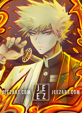 Bakugo Demon Slayer Print