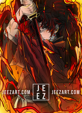 Legendary Demon Slayer Yoriichi Print 🔥☀️